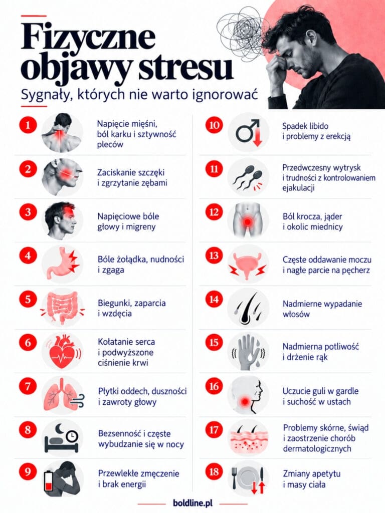 fizyczne objawy stresu